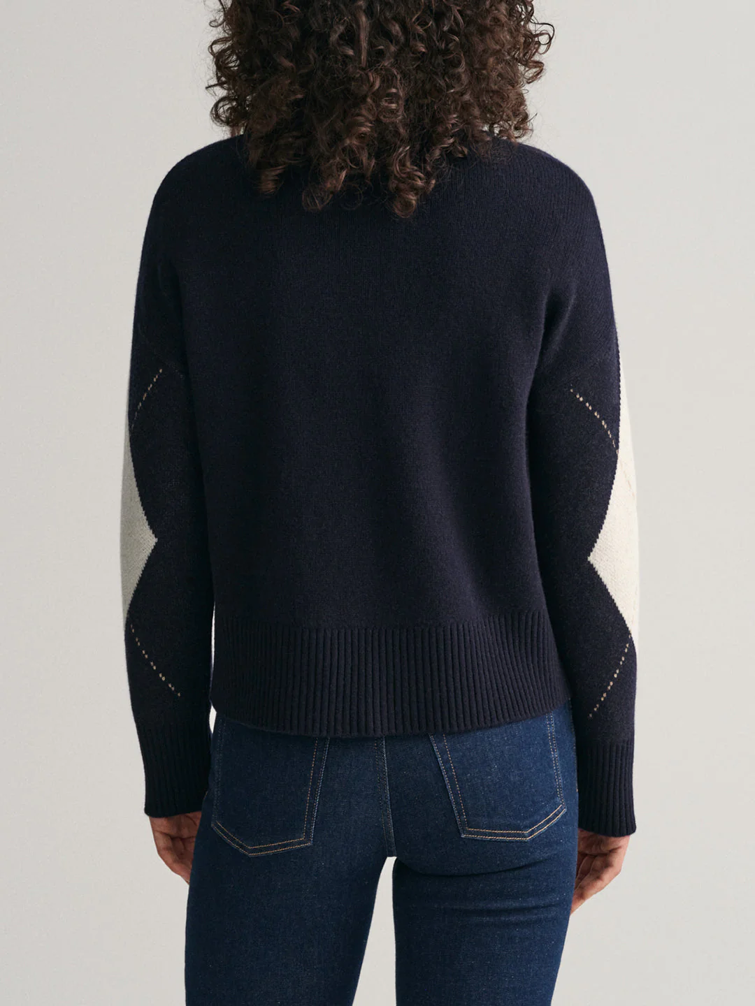 Gant Women Printed Round Neck Full Sleeves Sweater - Image 2