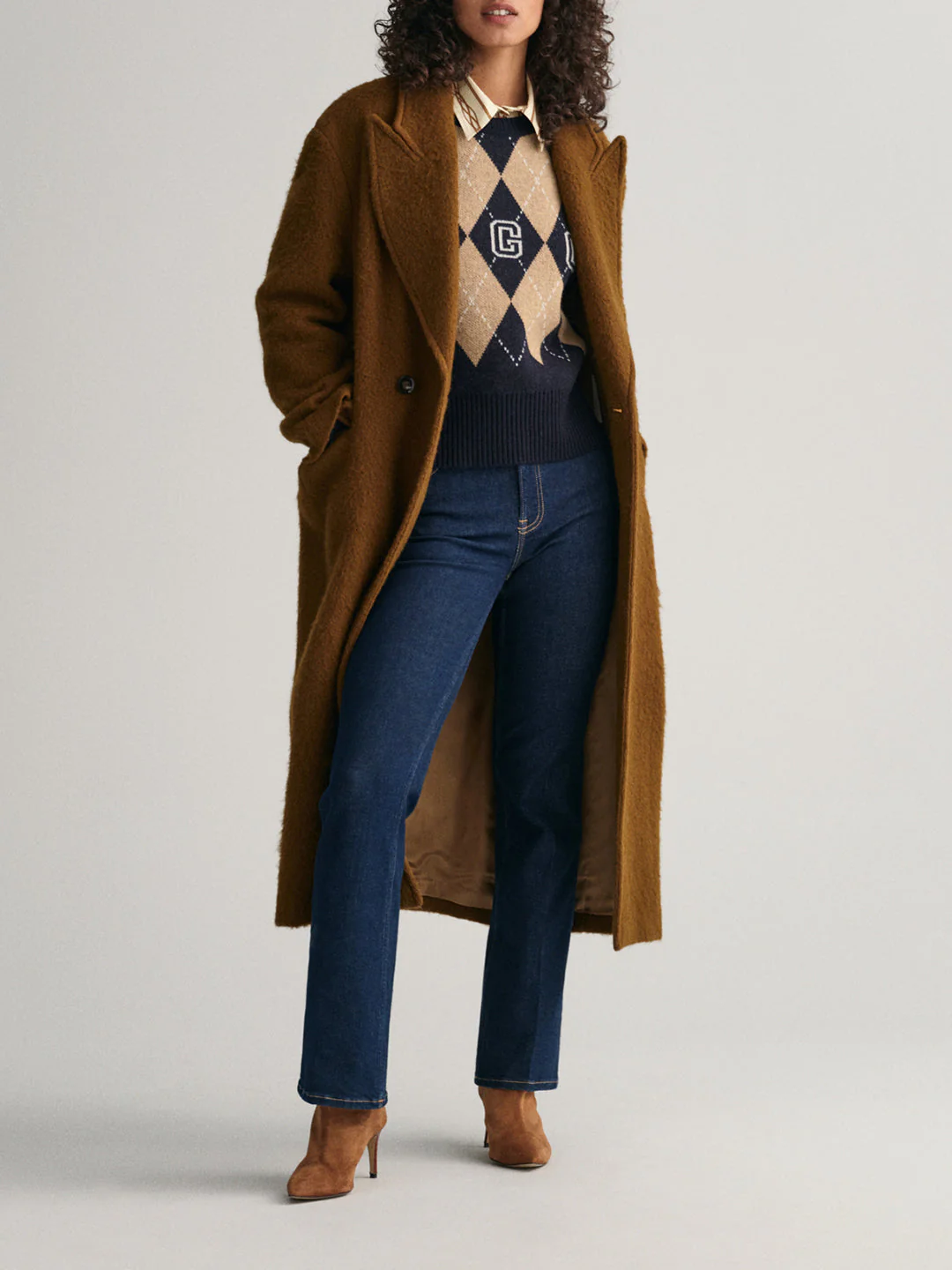 Gant Women Printed Round Neck Full Sleeves Sweater - Image 4