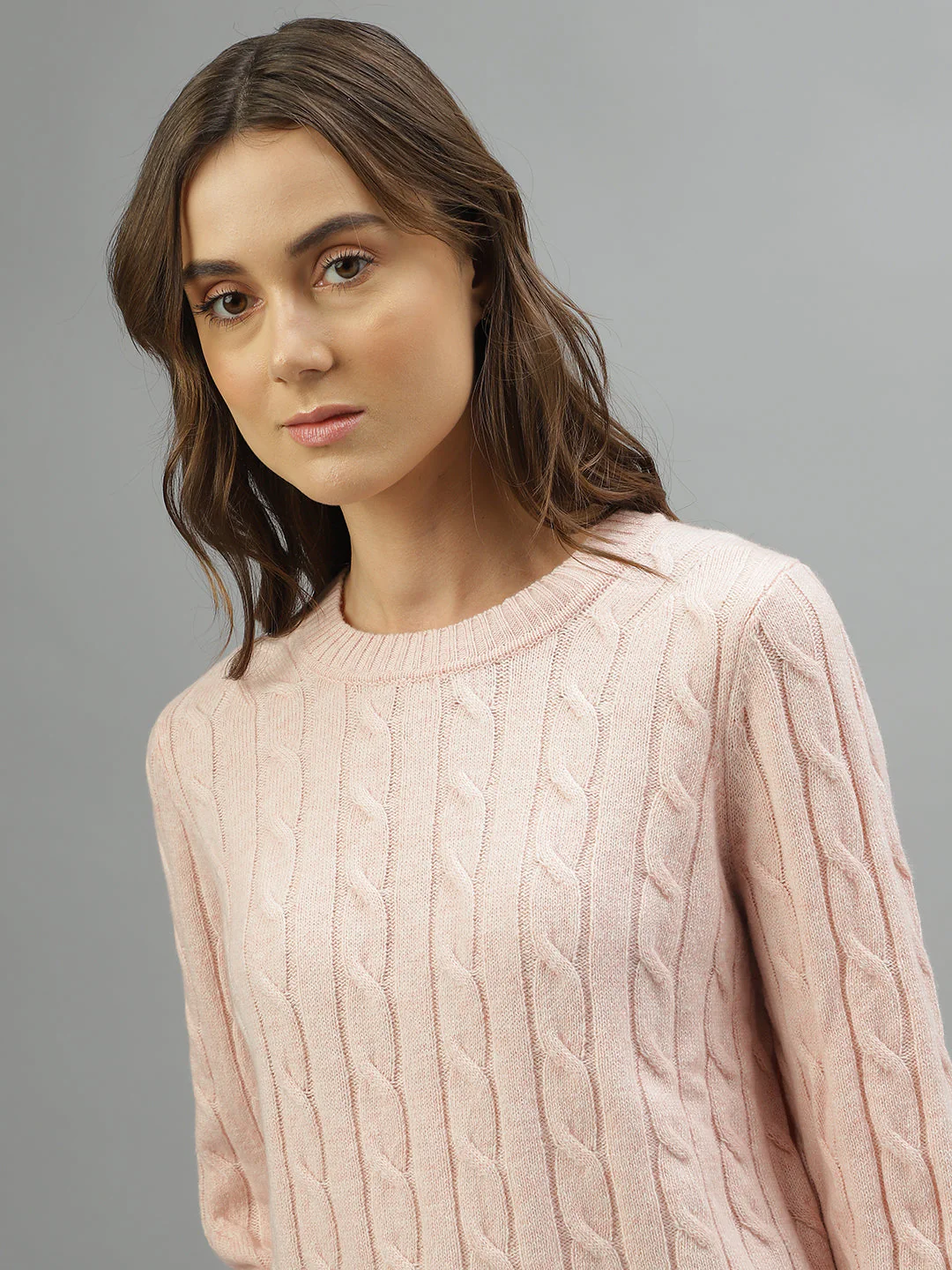 Gant Women Solid Round Neck Full Sleeves Sweater - Image 6