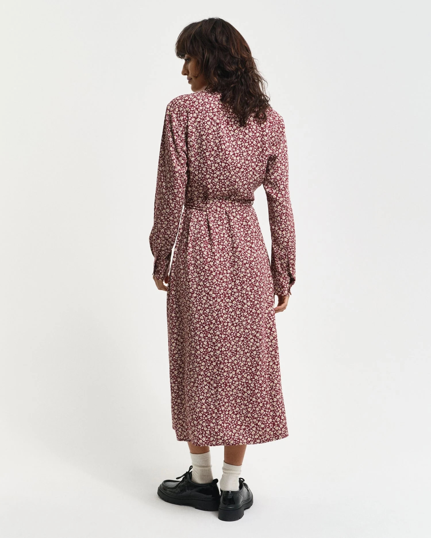 Gant Women Red Printed Spread Collar Full Sleeves Shirt Dress - Image 2