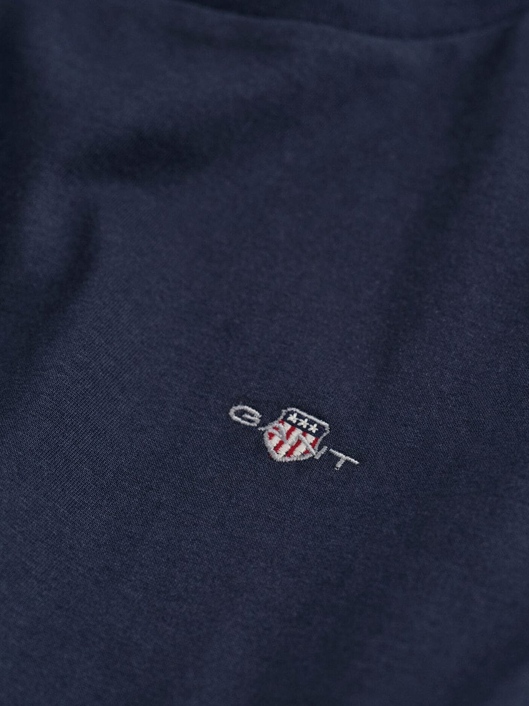 Gant Women Blue Solid Crew Neck Tshirt - Image 5