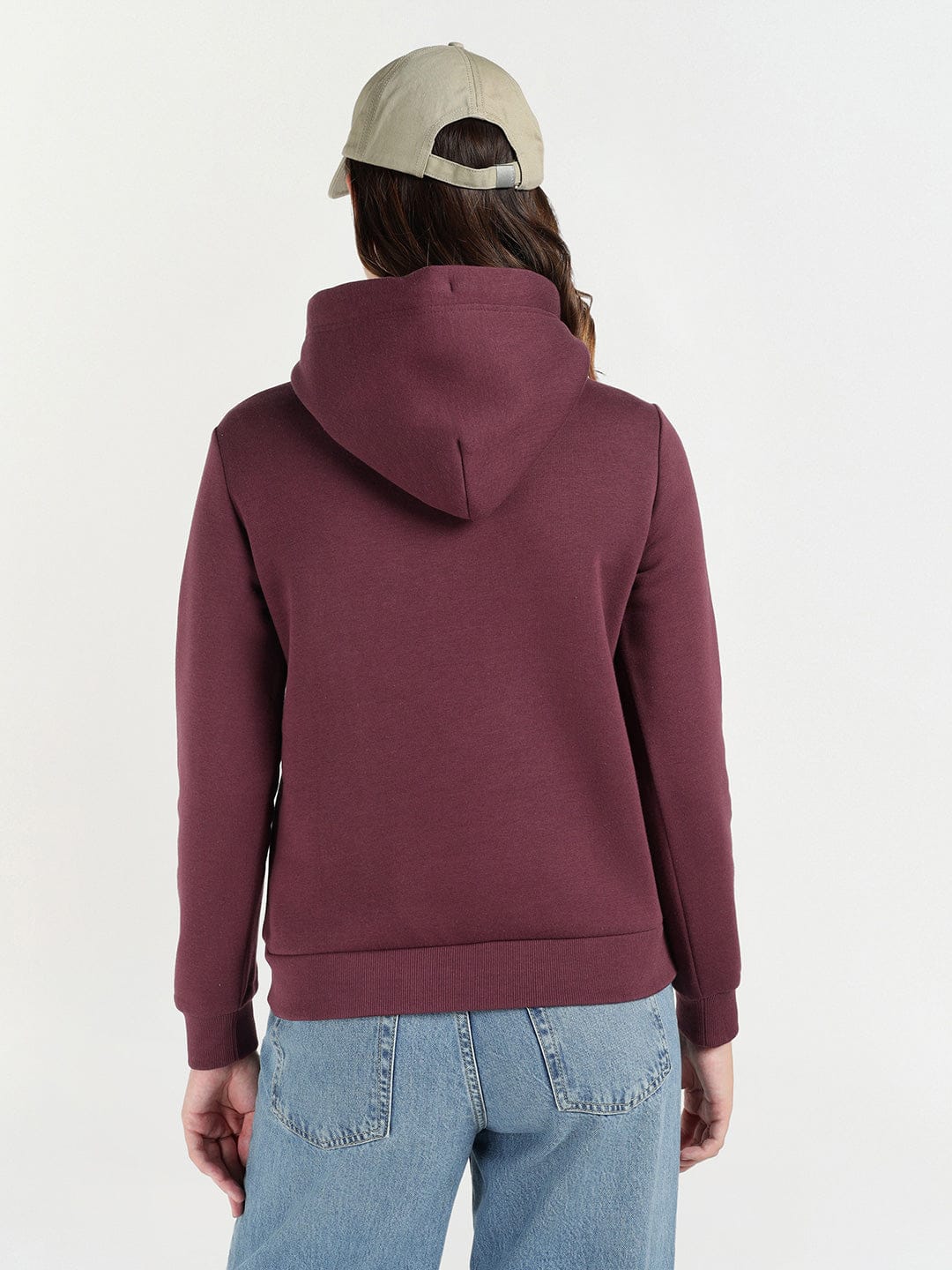 Gant Women Red Solid Hooded Sweatshirt - Image 3
