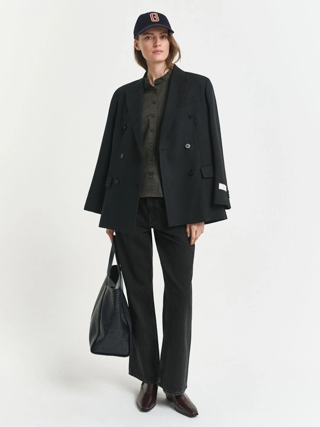 Gant Women Green Solid Collar Shirt - Image 3