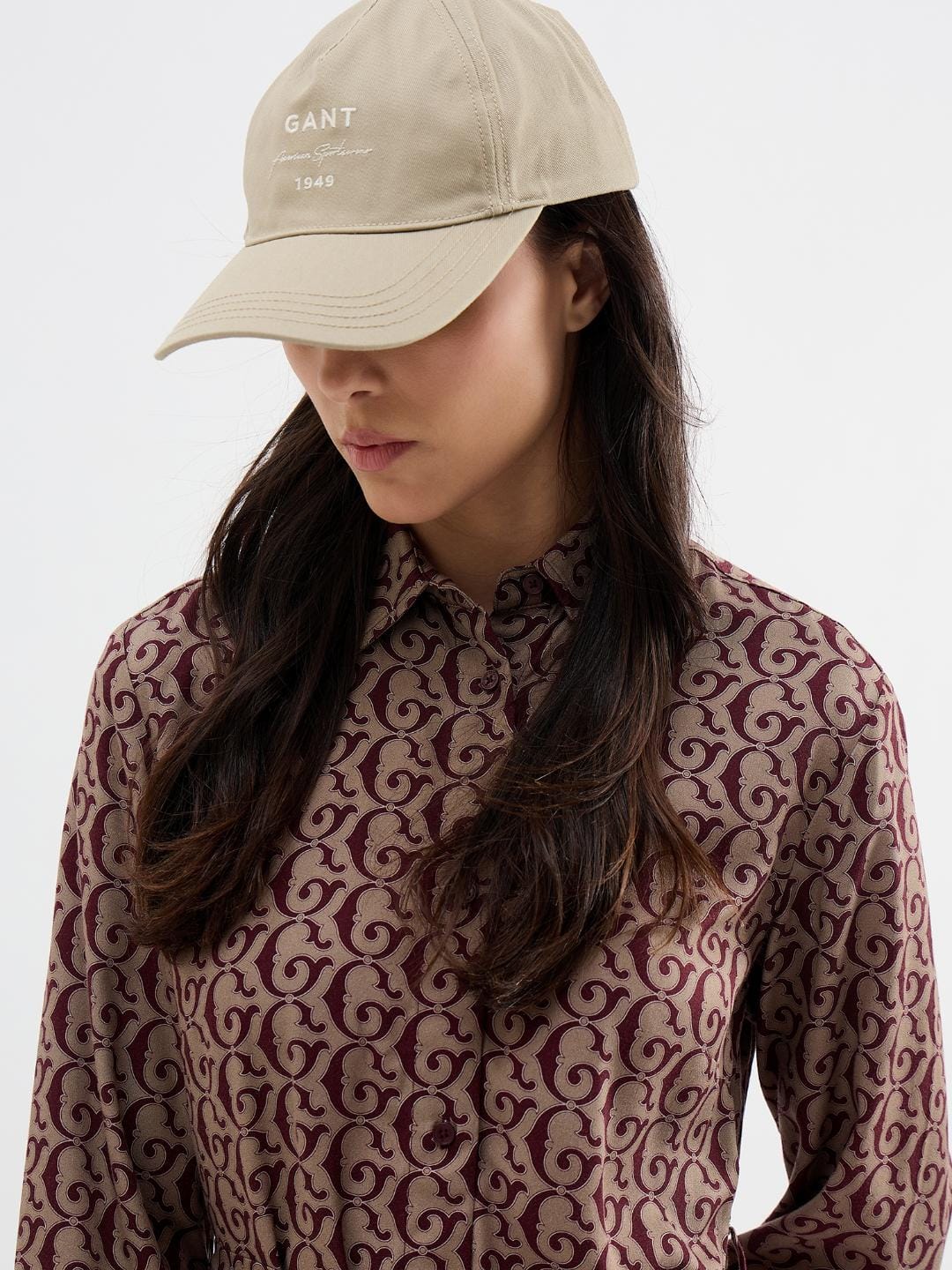 Gant Women Red Printed Collar Dress - Image 2