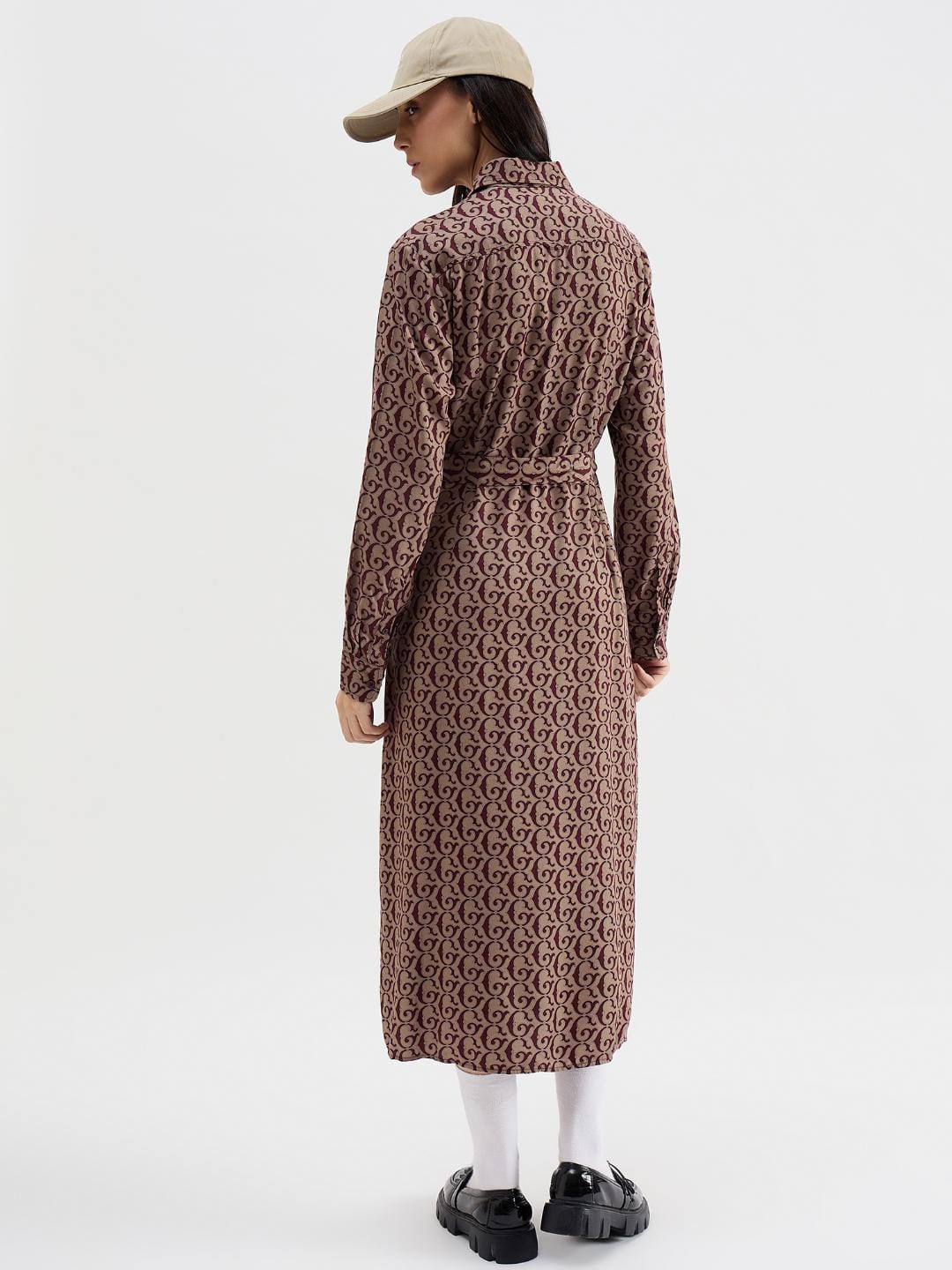 Gant Women Red Printed Collar Dress - Image 3