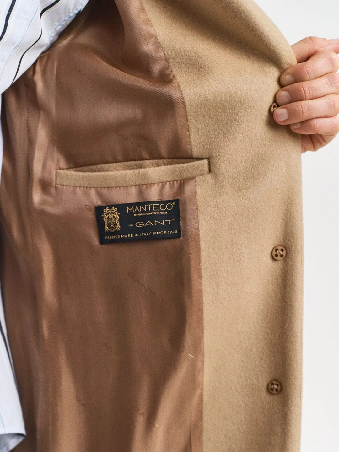 Gant Women Brown Solid Collar Overcoat - Image 3