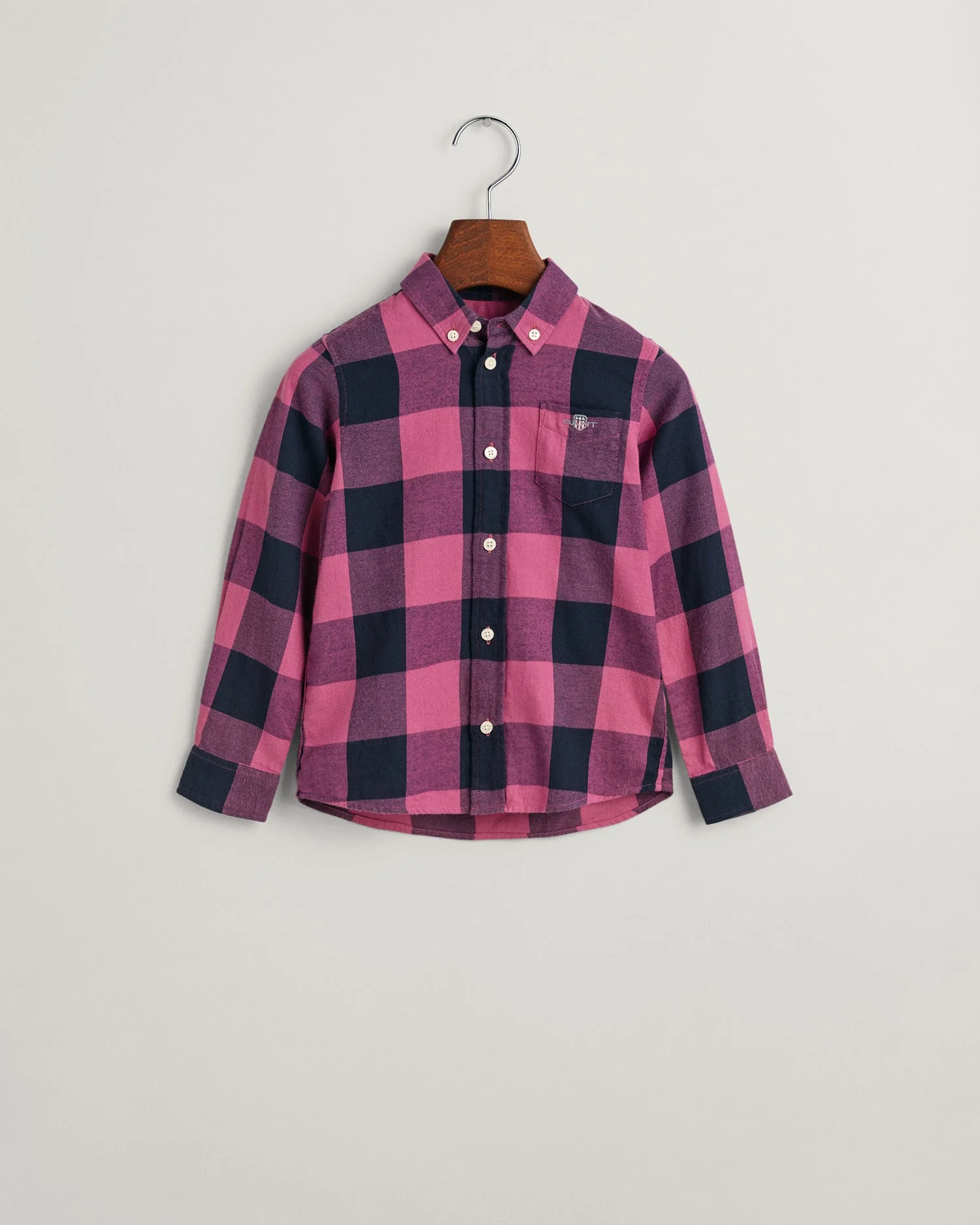 Gant Kids Pink Checked Regular Fit Shirt - Image 4