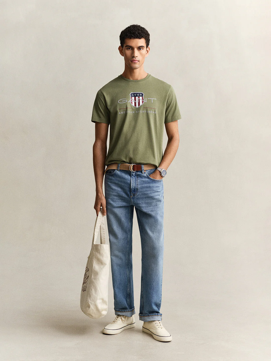 Gant Men Green Printed Regular Fit T-Shirt - Image 3