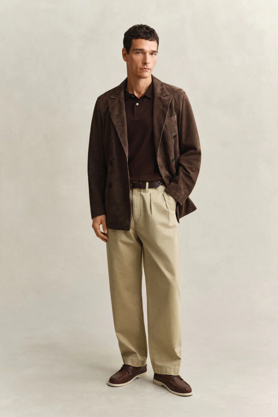 Gant Men Brown Solid Regular Fit Pure Cotton Polo T-Shirt - Image 2
