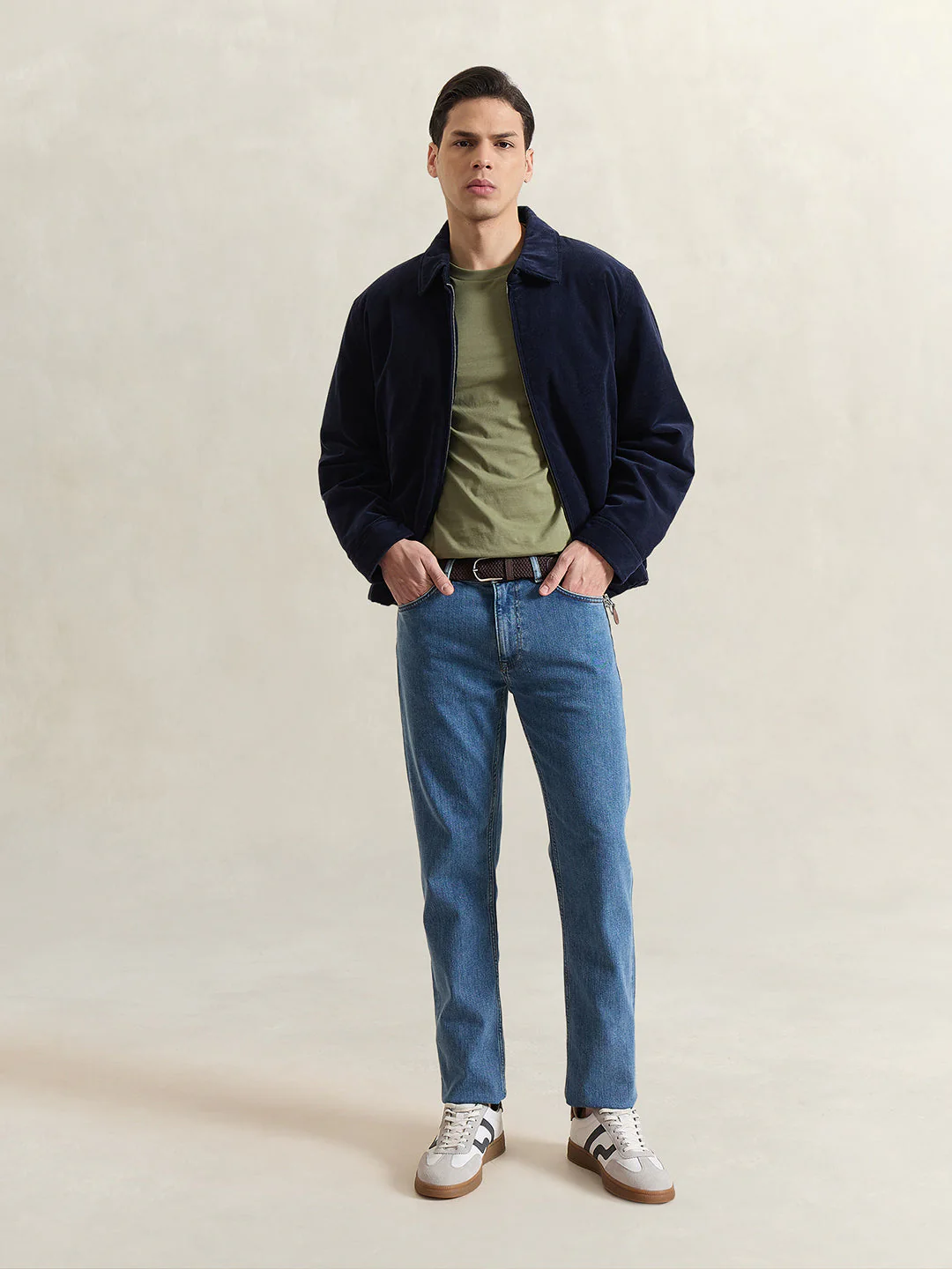 Gant Men Olive Green Solid Regular Fit T-Shirt - Image 4