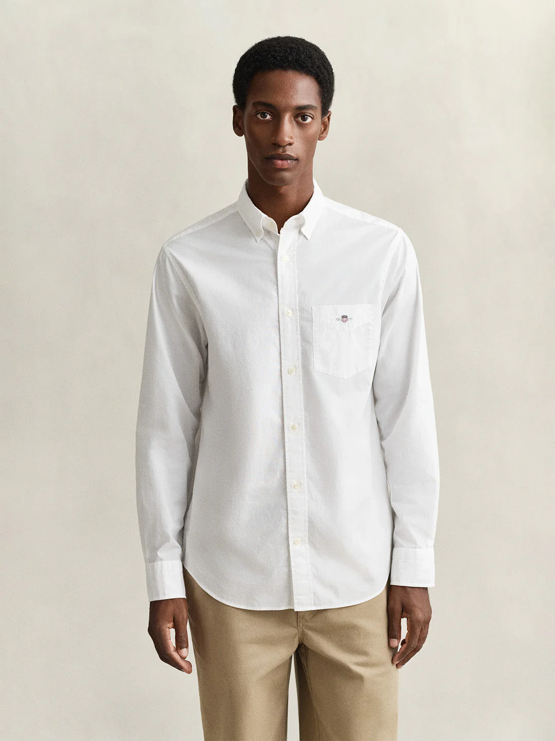 Gant Men White Solid Regular Fit Classic Poplin Shirt - Image 4