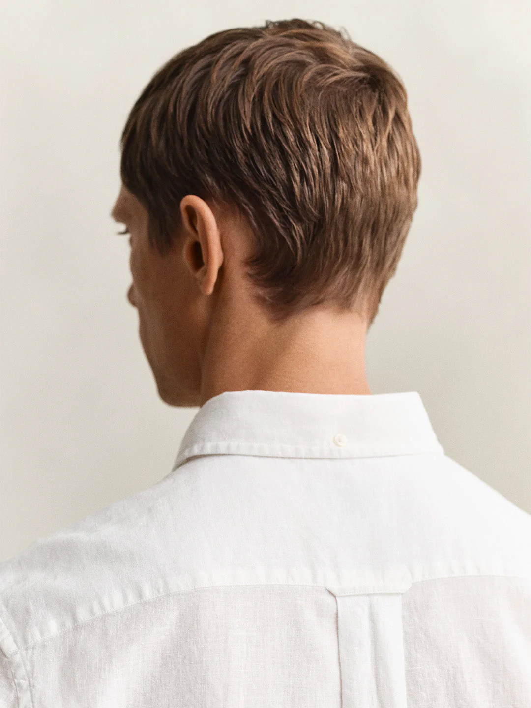 Gant Men White Solid Regular Fit Cotton Linen Shirt - Image 6