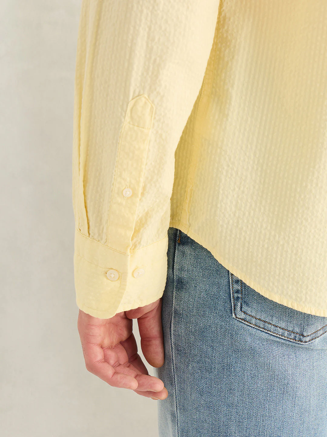 Gant Men Yellow Solid Regular Fit Pure Cotton Shirt - Image 5