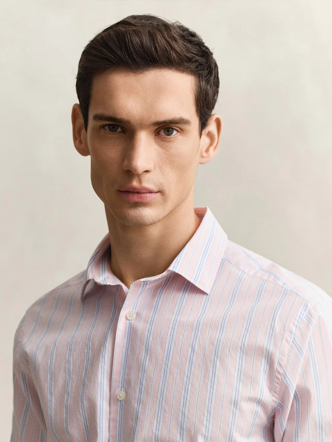 Gant Men Pink Striped Regular Fit Pure Cotton Shirt - Image 5
