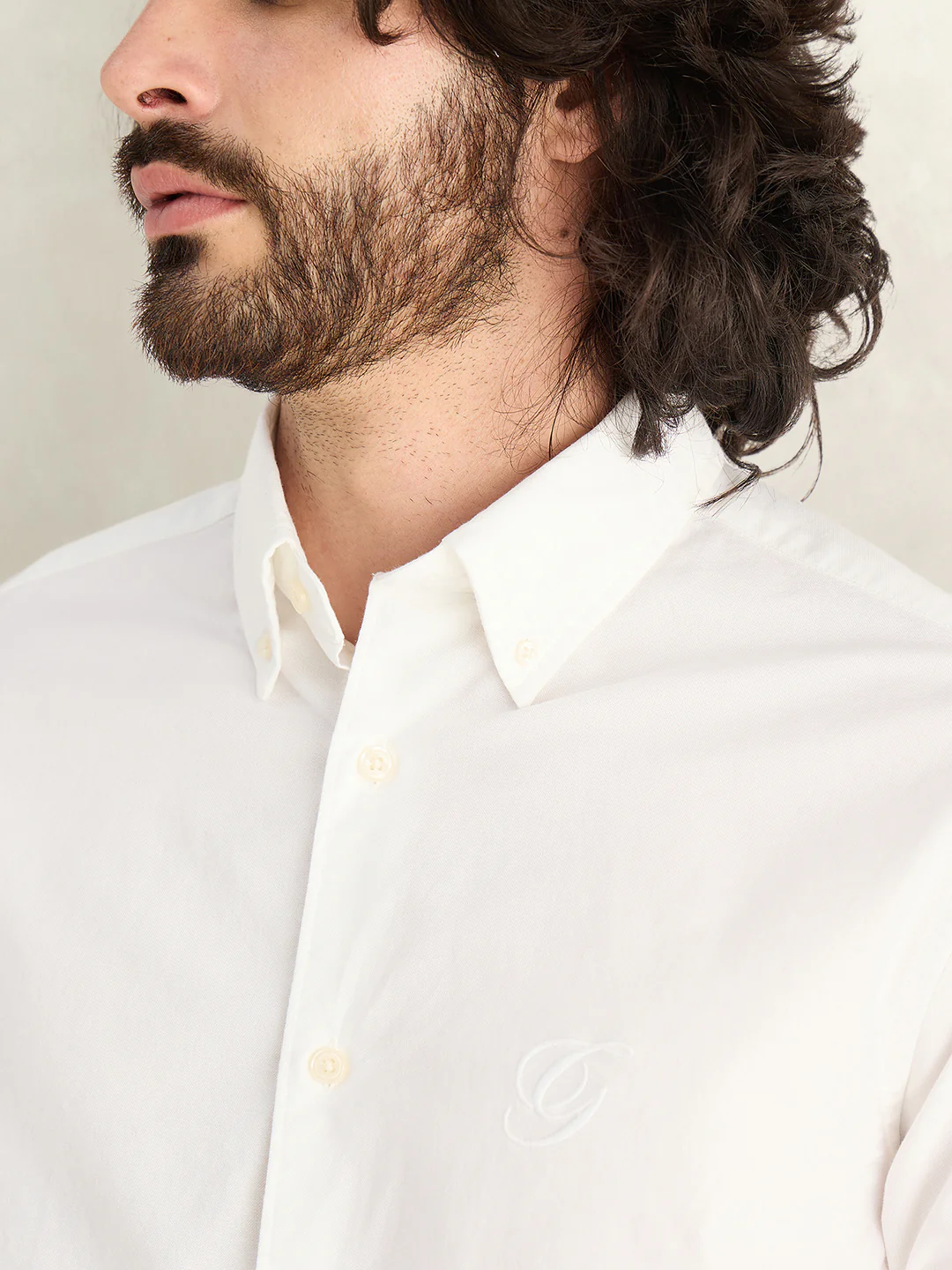 Gant Men White Solid Regular Fit Pure Cotton Shirt - Image 2
