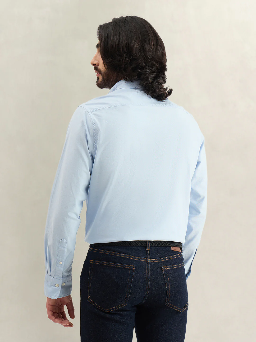 Gant Men Blue Solid Regular Fit Pure Cotton Shirt - Image 2