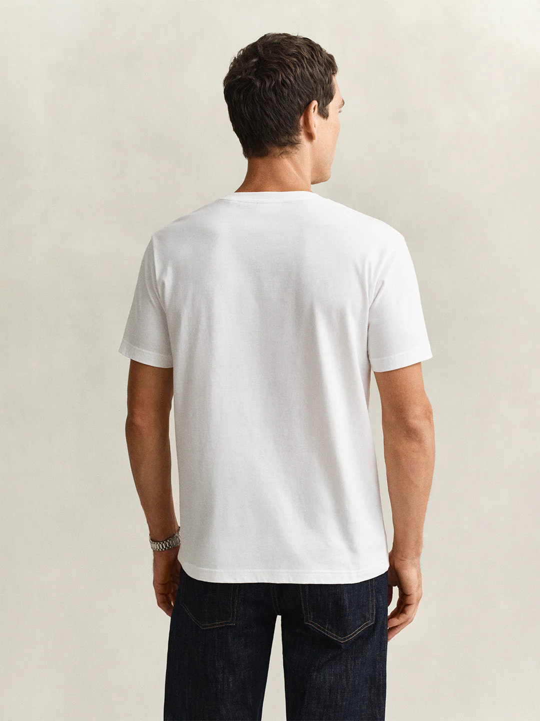 Gant Men White Printed Regular Fit T-Shirt - Image 4