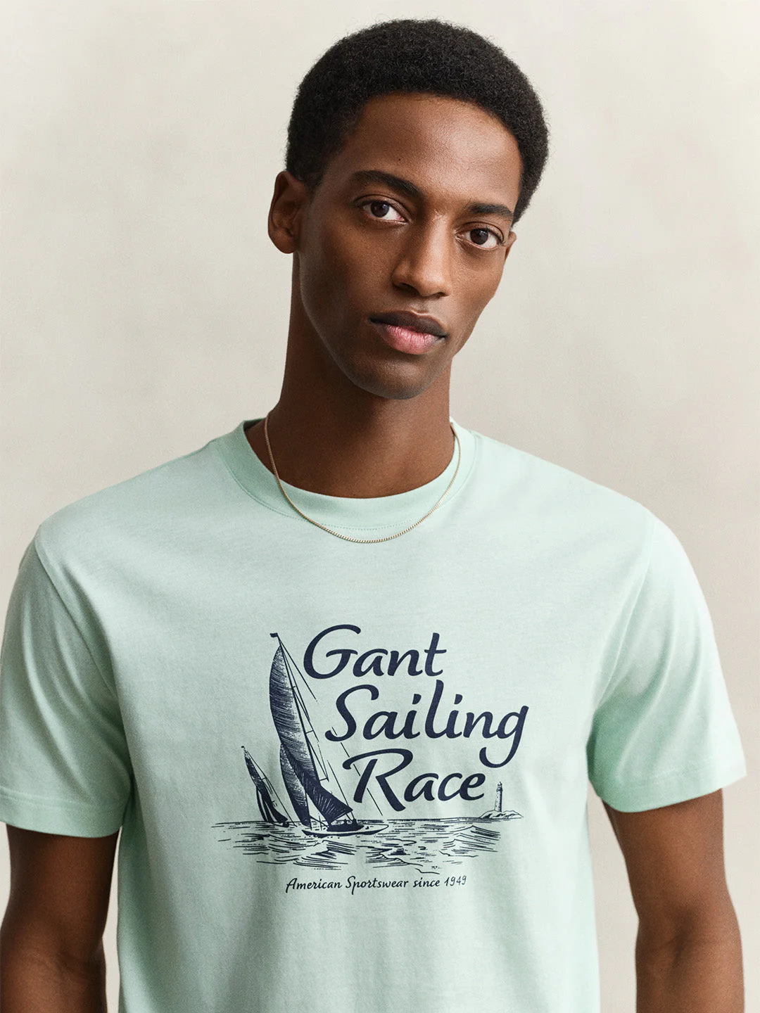 Gant Men Green Printed Regular Fit T-Shirt - Image 2