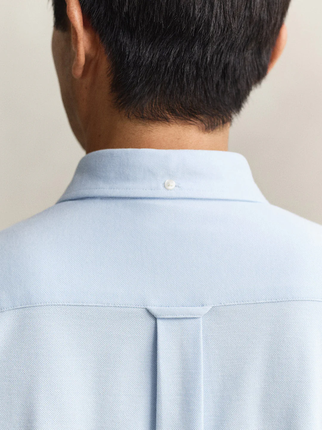 Gant Men Blue Solid Regular Fit Pique Shirt - Image 3