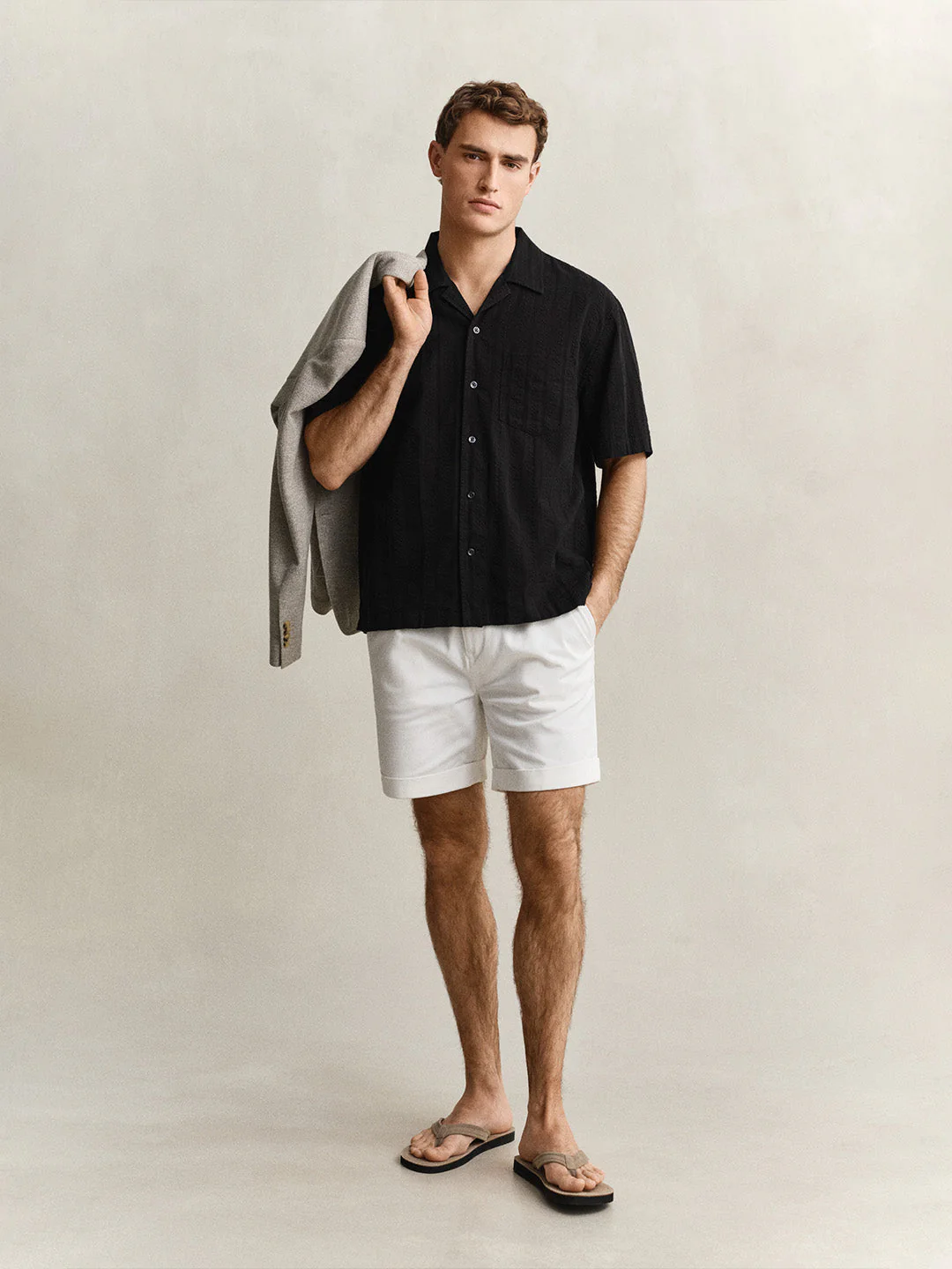Gant Men Black Striped Relaxed Fit Pure Cotton Shirt - Image 4