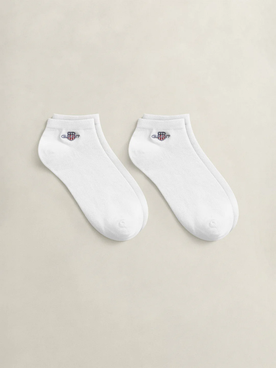 Gant Men White Solid Ankle Length Socks Pack of 2