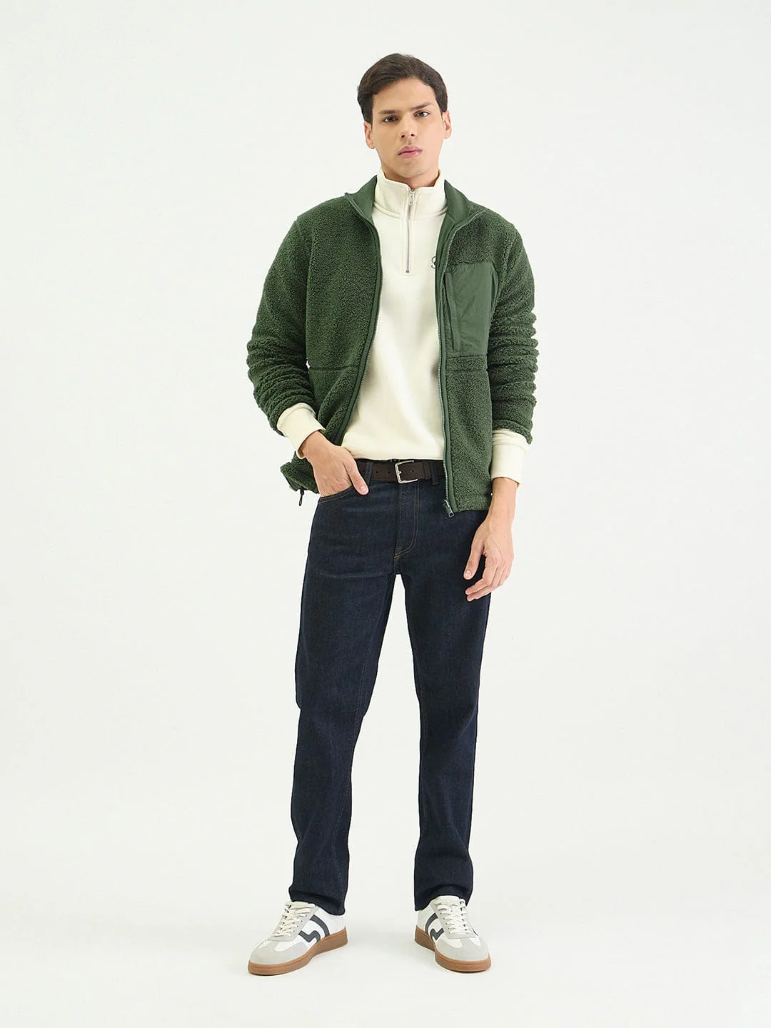 Gant Men Regular Green Textured Sweatshirt - Image 3