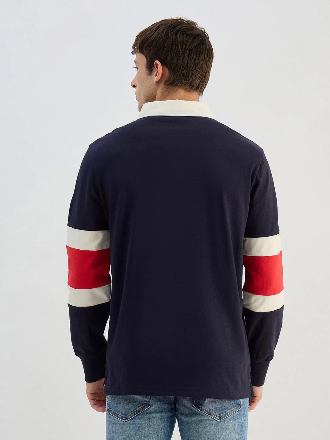 Gant Men Navy Blue Logo Pure Cotton Collared Ruggers - Image 3