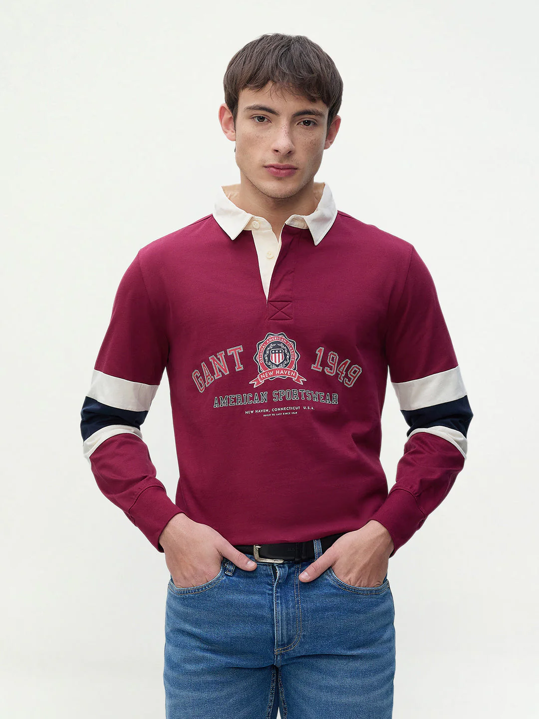 GANT Men Red Logo Regular Fit Polo T-Shirt