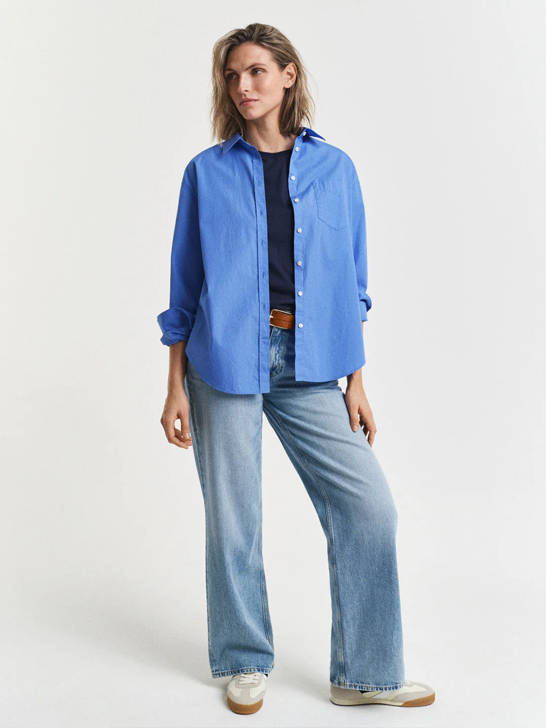 Gant Women Navy Blue Embroidered Regular Fit T-Shirt - Image 2