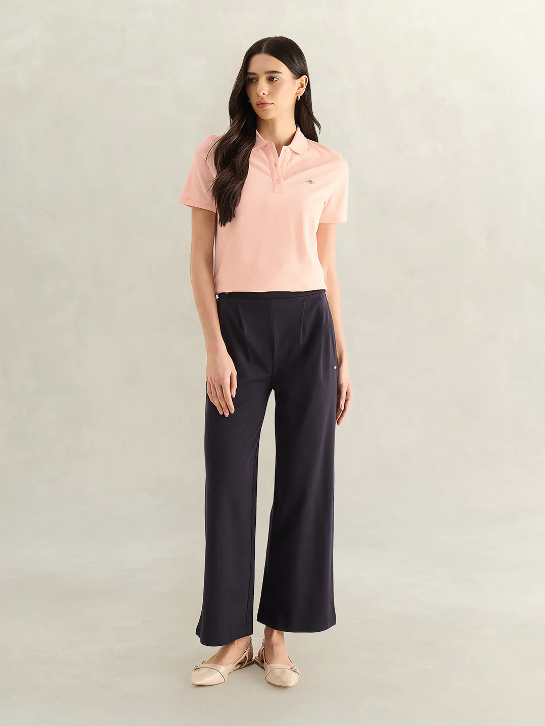 Gant Women Pink Solid Regular Fit Polo T-Shirt - Image 3