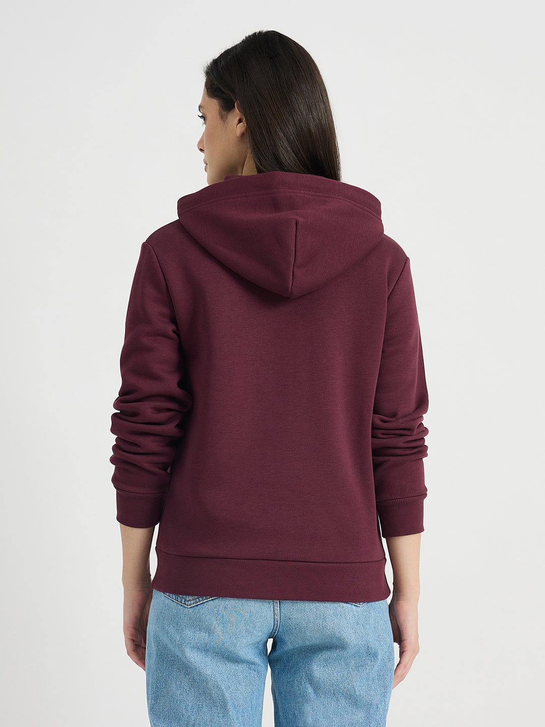 GANT Women Wine Tonal Shield Zip Hooded Sweatshirt - Image 3