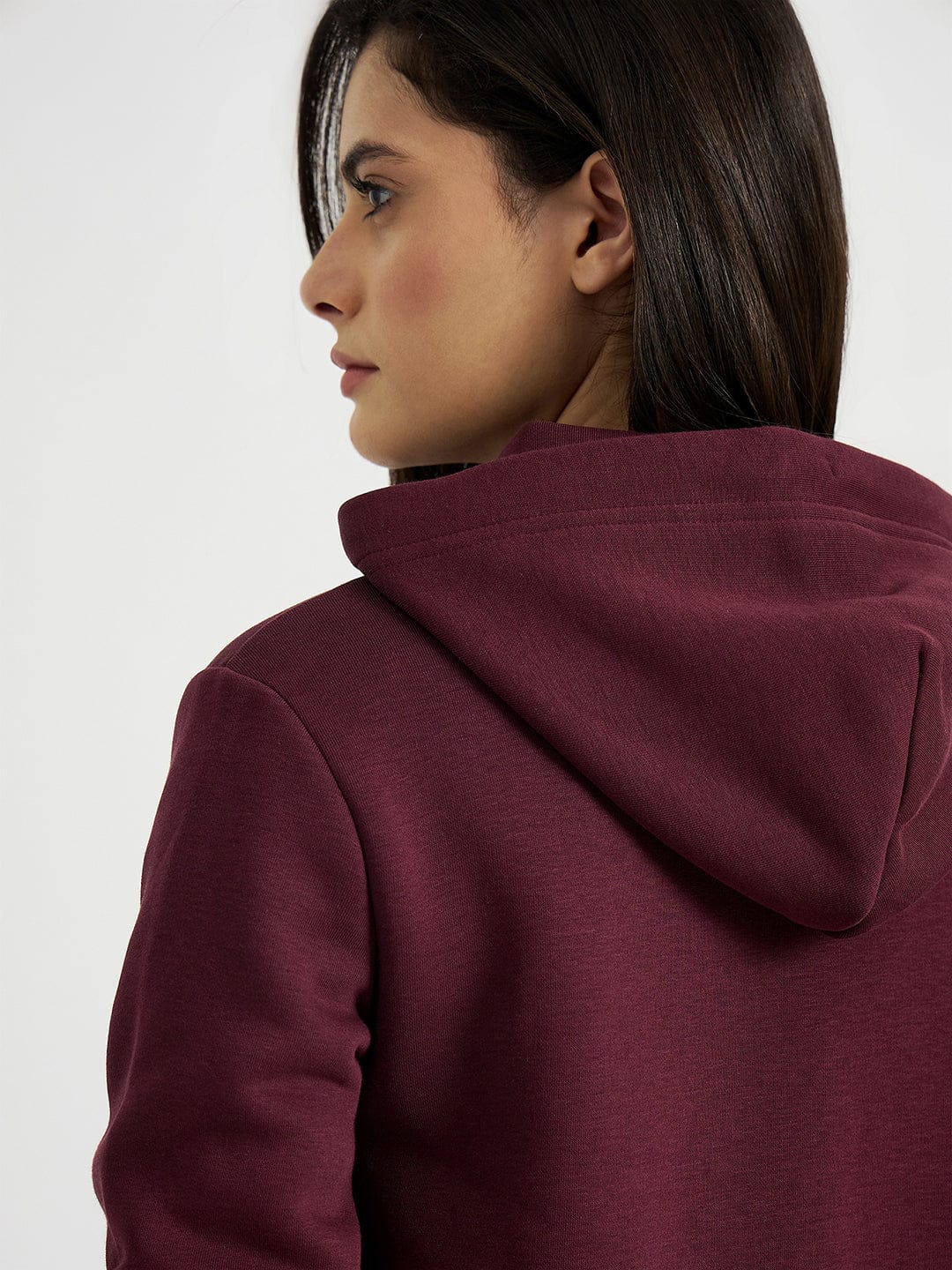 GANT Women Wine Tonal Shield Zip Hooded Sweatshirt - Image 5