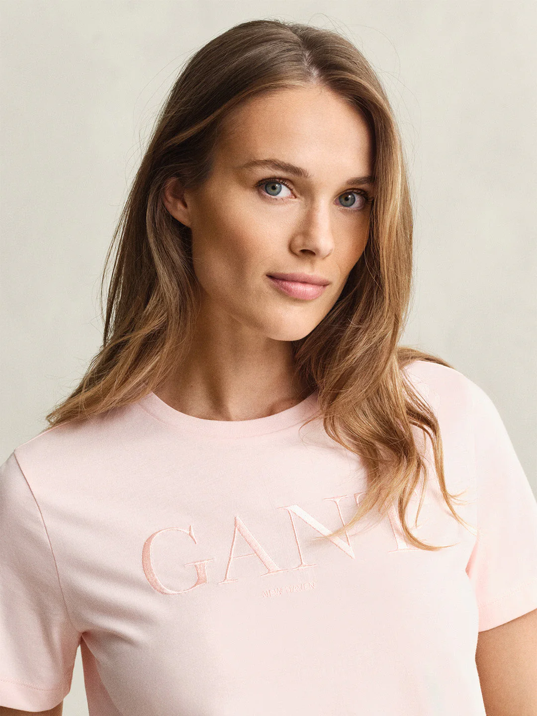 Gant Women Pink Printed Regular Fit Pure Cotton T-Shirt - Image 2