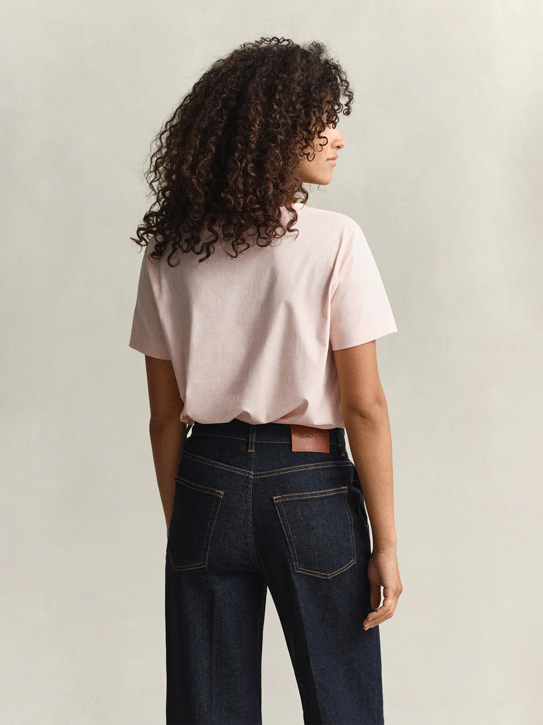 Gant Women Pink Solid Regular Fit T-Shirt - Image 4