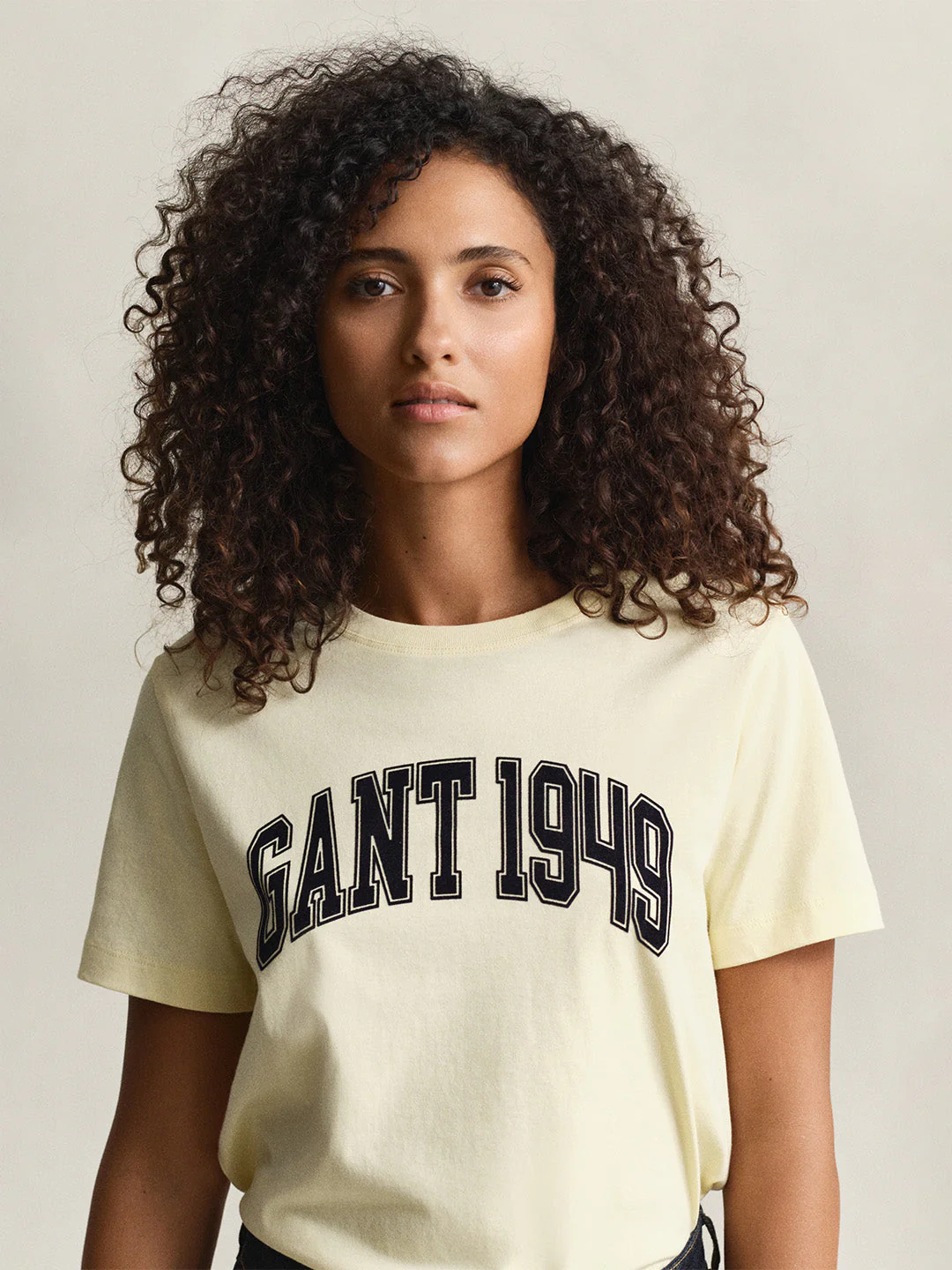 Gant Women Yellow Printed Regular Fit Pure Cotton T-Shirt - Image 2