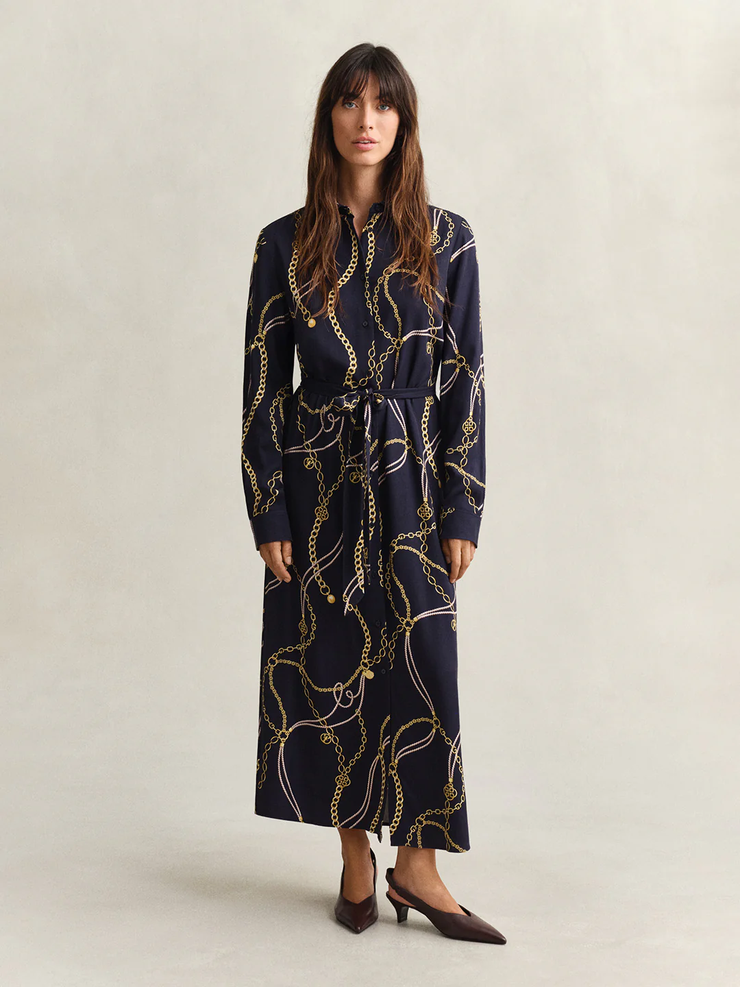 Gant Women Navy Blue Printed Regular Fit Dress