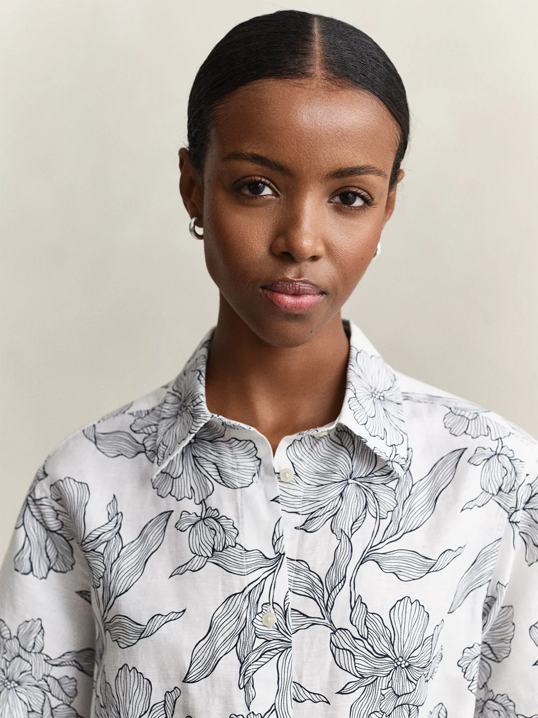 Gant Women White Floral Regular Fit Linen Dress - Image 2