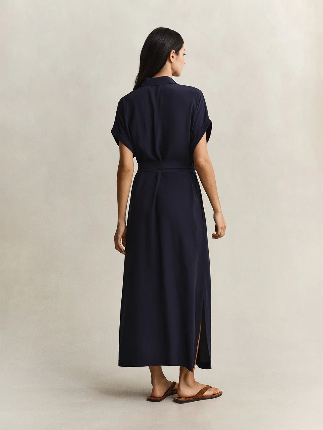 Gant Women Navy Blue Solid Relaxed Fit Dress - Image 3