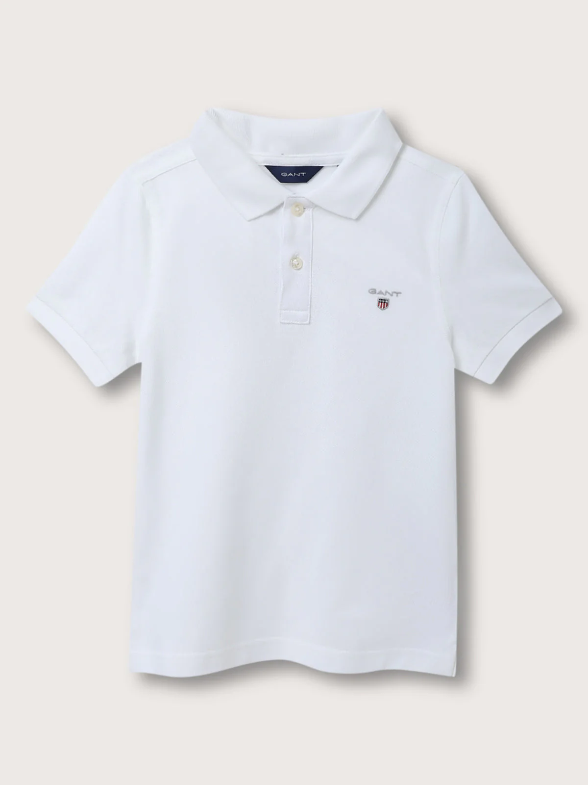 Gant Kids White Regular Fit Polo Tshirt