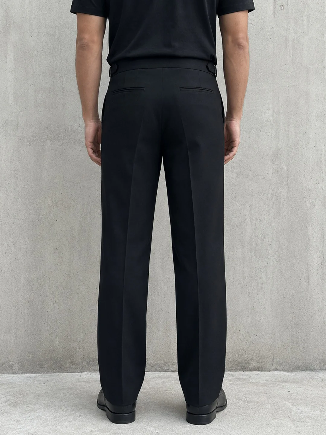 House of Rohit Doshi Men Black Regular Fit Flat Front Trouser - Image 2