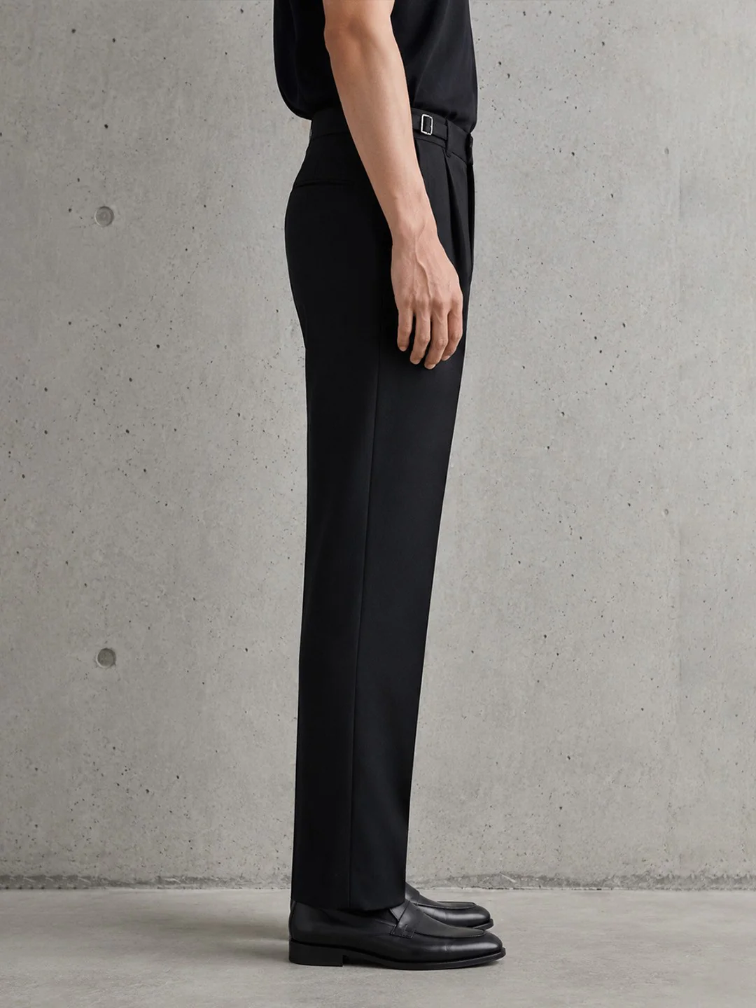 House of Rohit Doshi Men Black Regular Fit Flat Front Trouser - Image 3