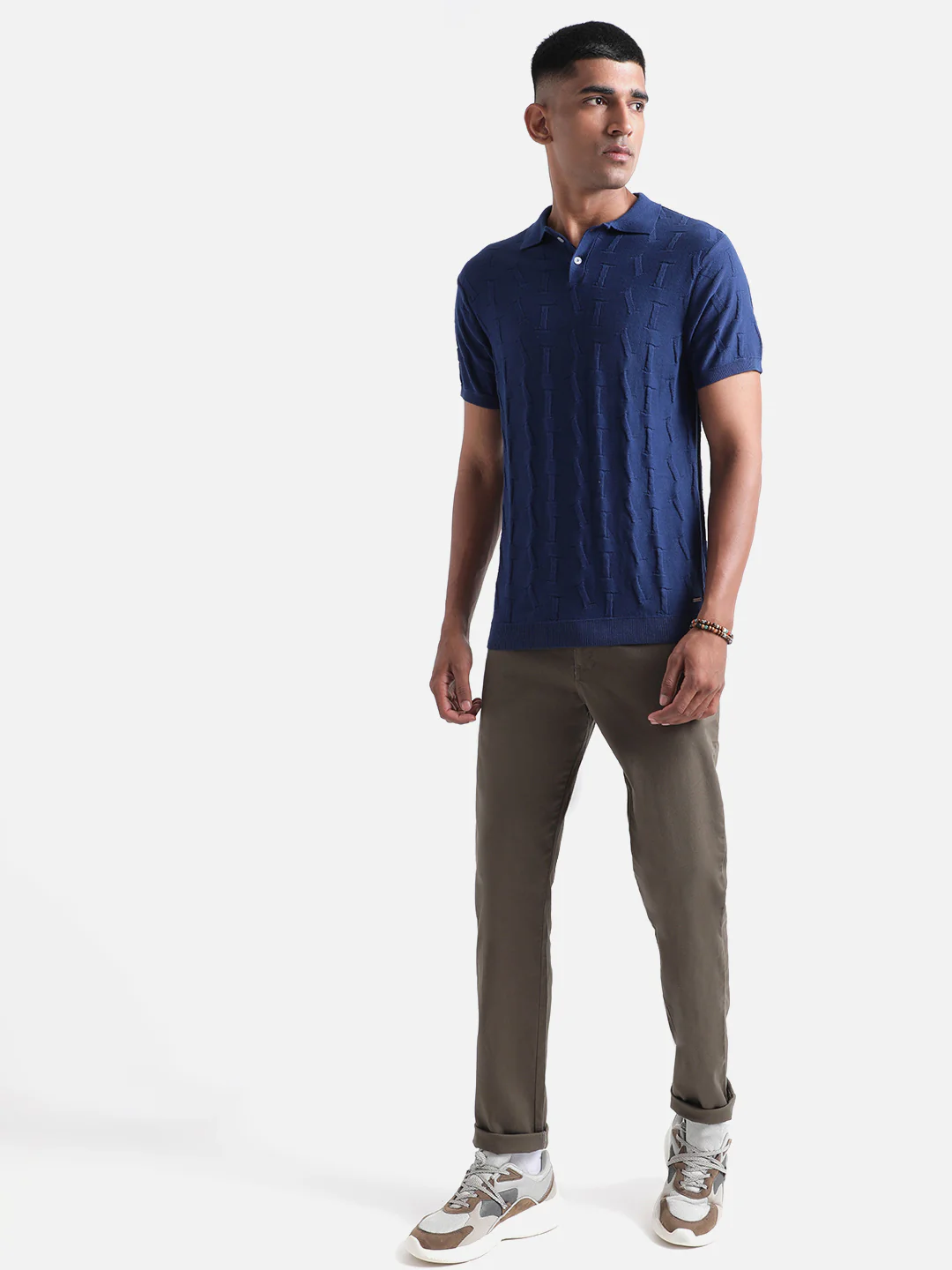 Iconic Men Olive Solid Regular Fit Trouser - Image 4