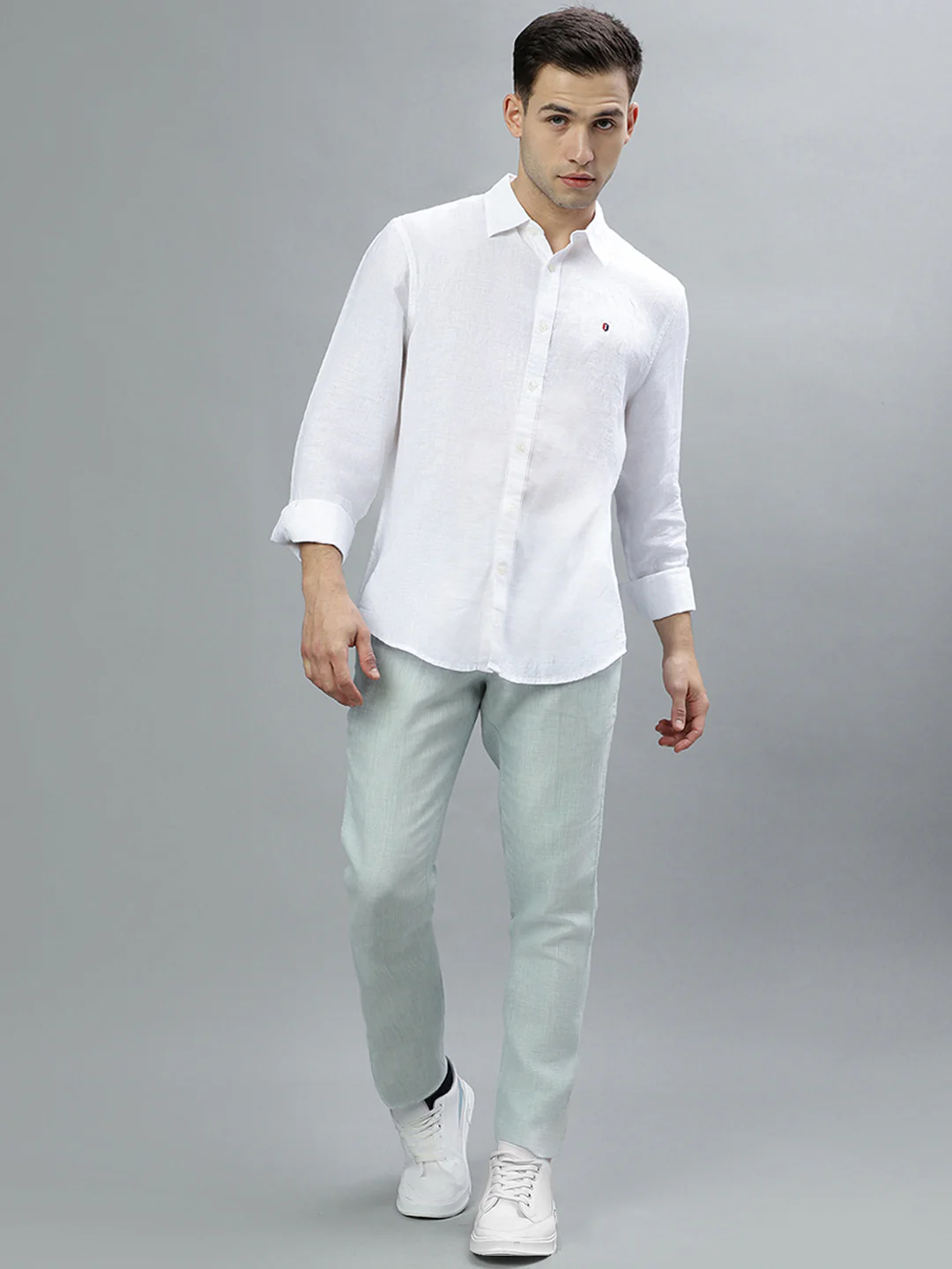 Iconic Men Mint Solid Regular Fit Trouser - Image 5