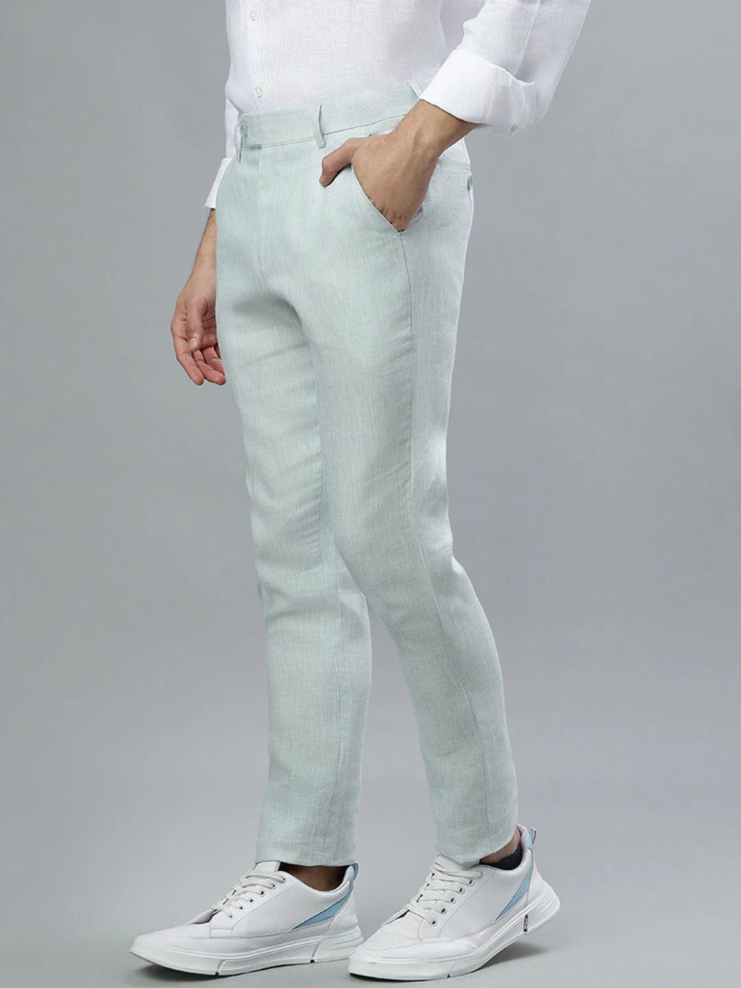 Iconic Men Green Regular Fit Trouser - Image 3