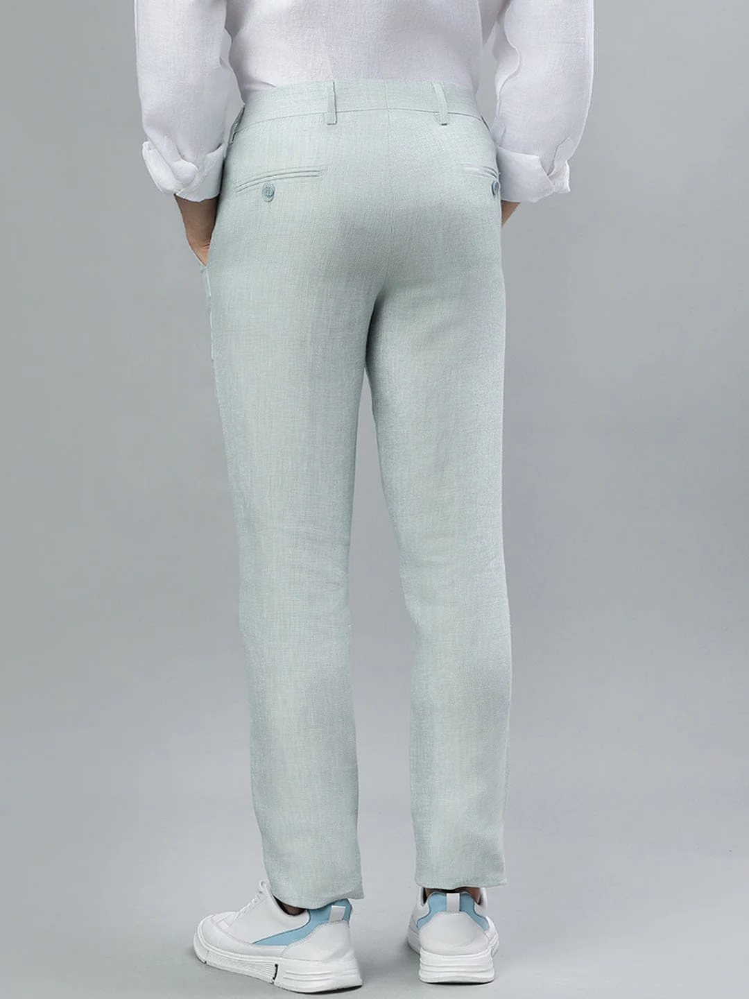 Iconic Men Green Regular Fit Trouser - Image 4