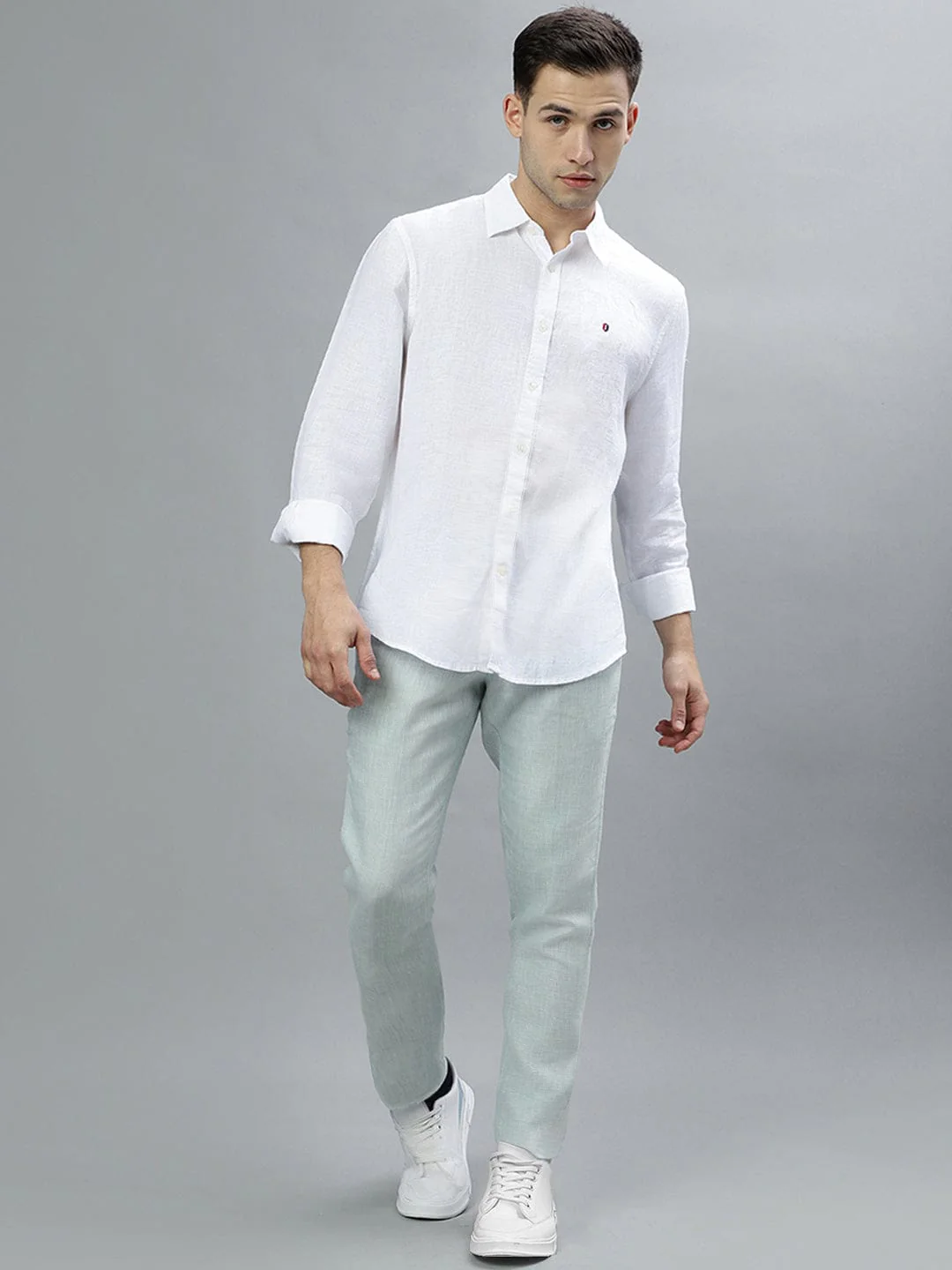 Iconic Men Green Regular Fit Trouser - Image 5