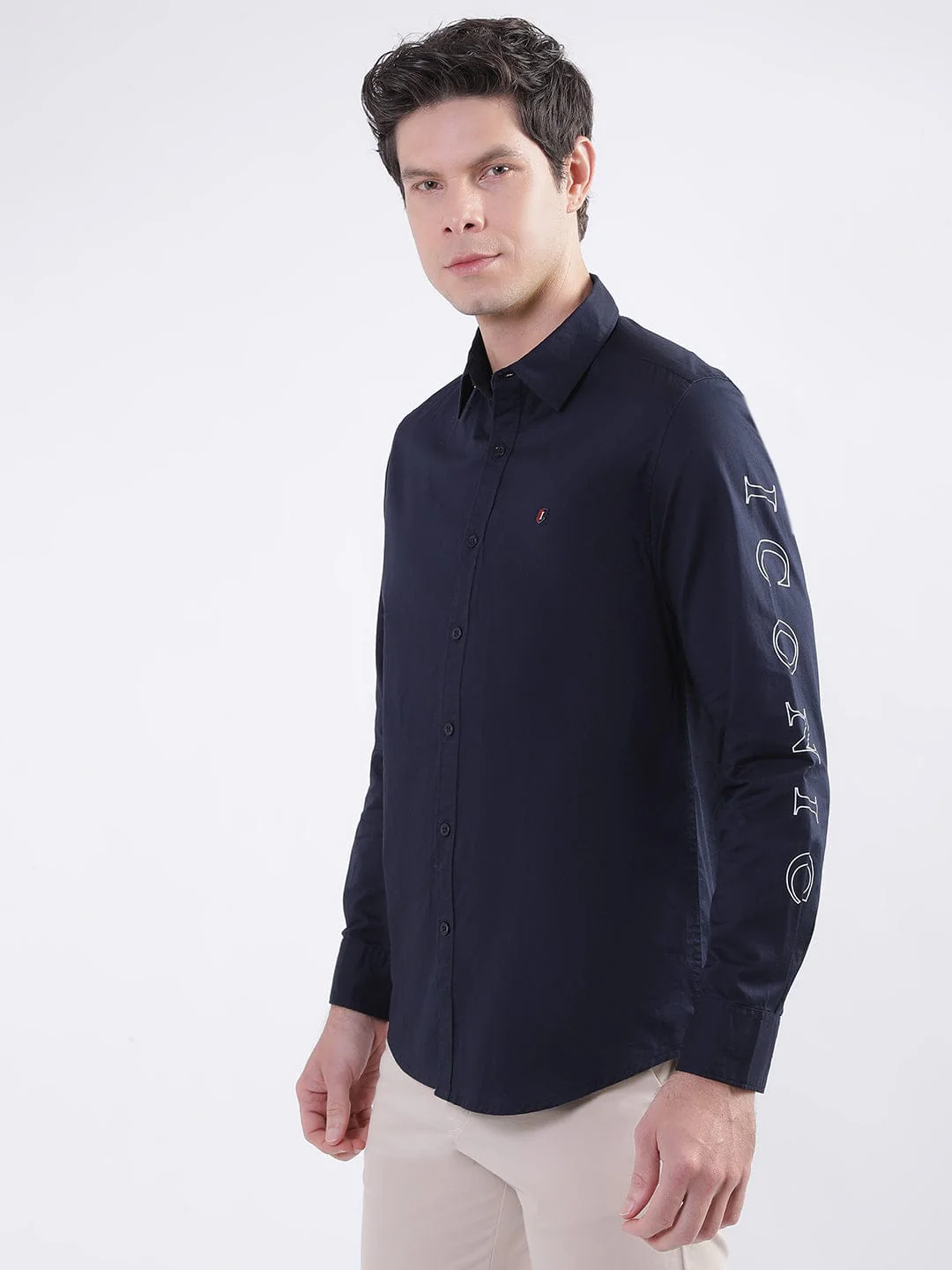 Iconic Men Blue Shirt Collar Shirt - Image 3