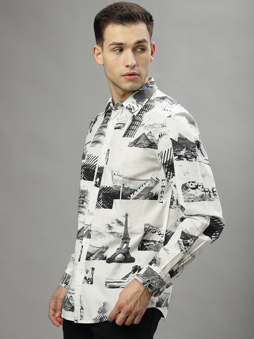 Iconic Men Black Shirt Collar Shirt - Image 3