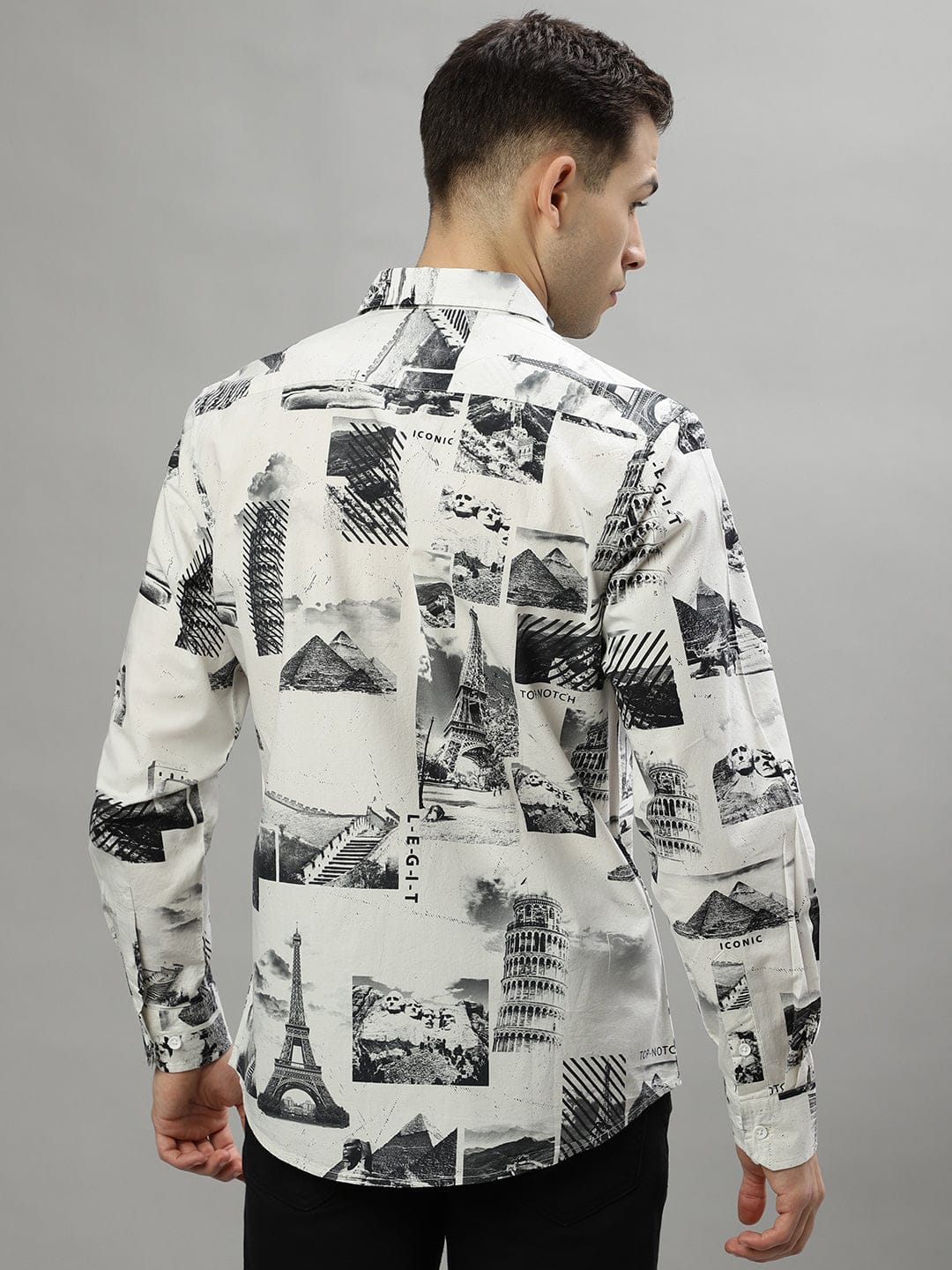 Iconic Men Black Shirt Collar Shirt - Image 4