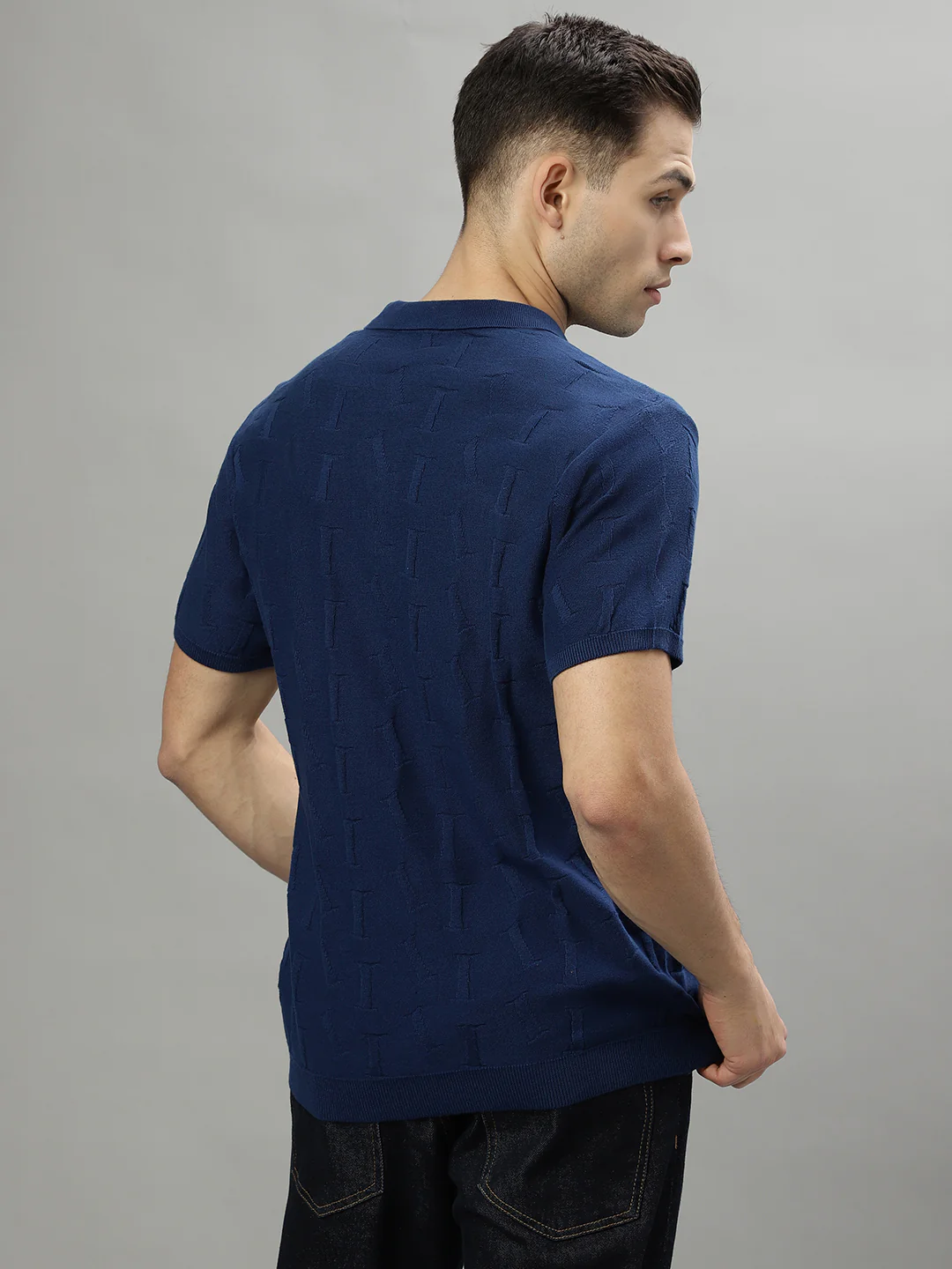 Iconic Navy Logo Regular Fit Polo Tshirt - Image 4